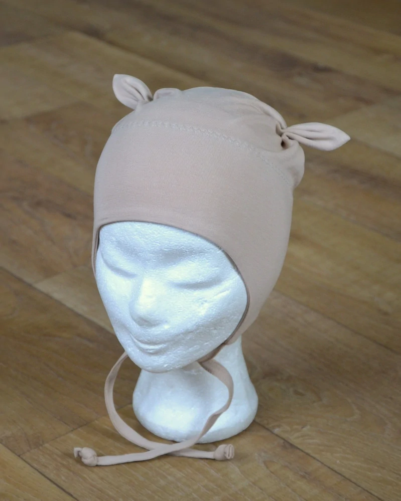 Čepice na zavazování s oušky "Béžová"