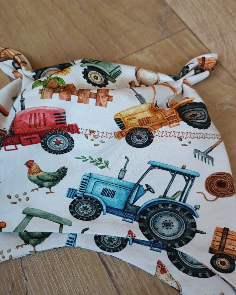Čepice na zavazování s oušky "Farma"