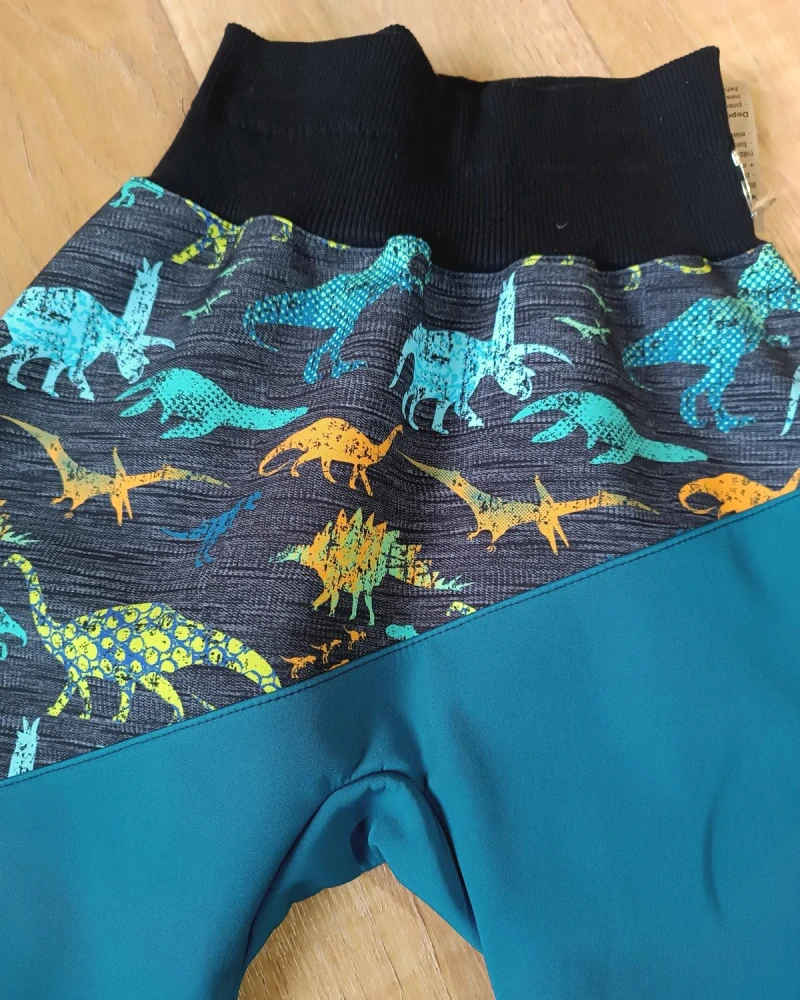 Rostoucí softshellové kalhoty "Dino svět"