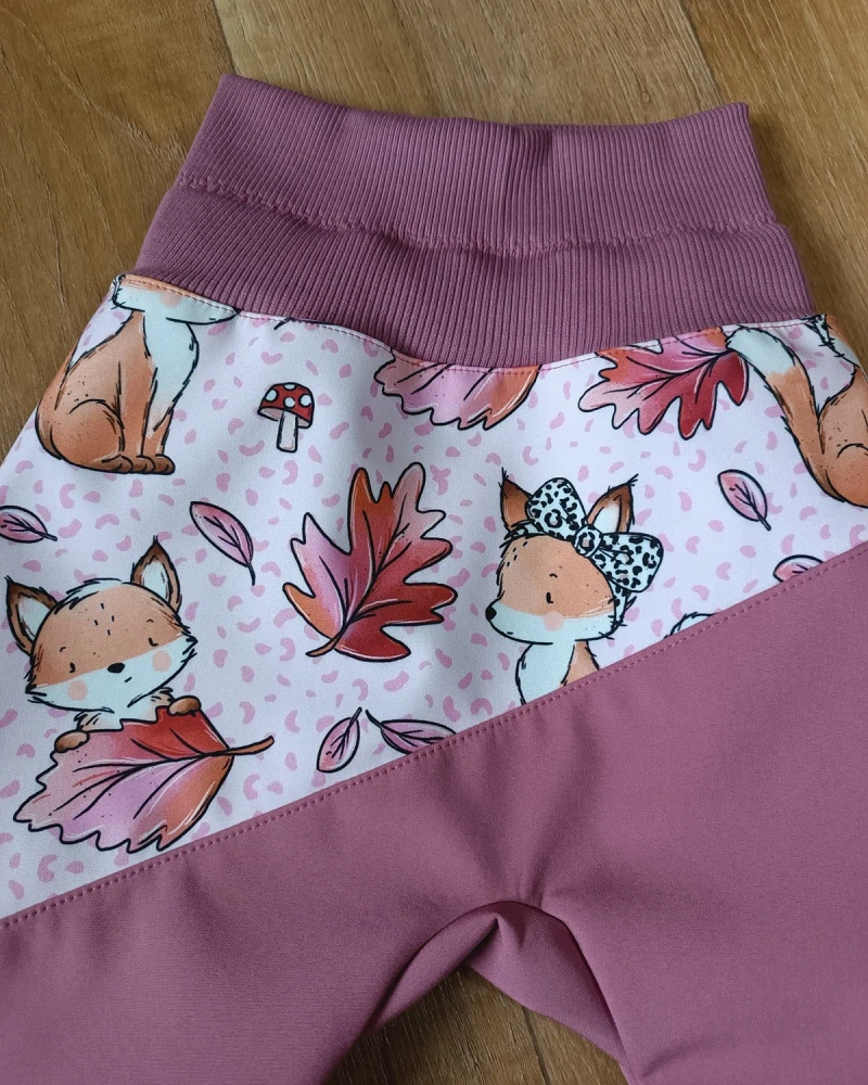 Rostoucí softshellové kalhoty "Liščí podzim"