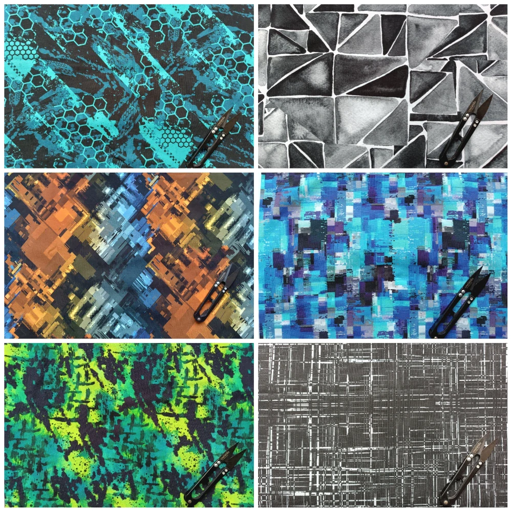 Geometrické a technické vzory v unisex stylu