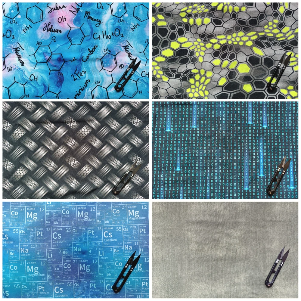 Geometrické a technické vzory v unisex stylu