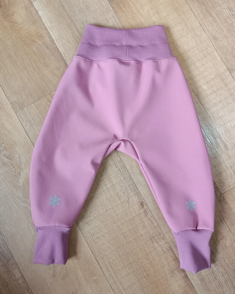 Rostoucí softshellové kalhoty "Růžový podzim"