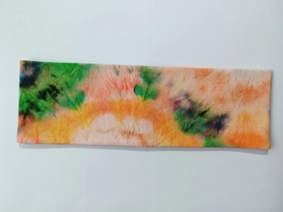 Dvojitá oboustranná čelenka "Jarní batika" vel. 54-58cm