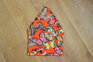 Dětský šátek "Motýlci na oranžové" vel. 52-54cm