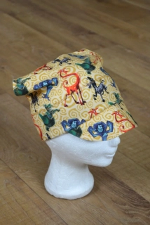 Dětský šátek s kšiltem "Madagaskar" vel. 48-50/1cm