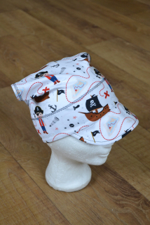 Dětský šátek s kšiltem "Pirátská výprava" vel. 48-50/1cm