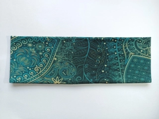 Dvojitá oboustranná čelenka "Petrolejová mandalka" vel. 54-58cm