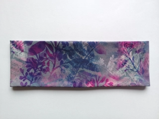Dvojitá oboustranná čelenka "Fialová botanika" vel. 54-58cm