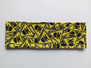 Dvojitá oboustranná čelenka "Danger" vel. 54-58cm