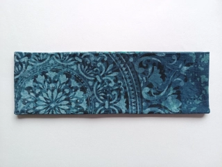 Dvojitá oboustranná čelenka "Mandala v modři" vel. 54-58cm
