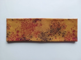 Dvojitá oboustranná čelenka "Hořčicové cákance" vel. 54-58cm
