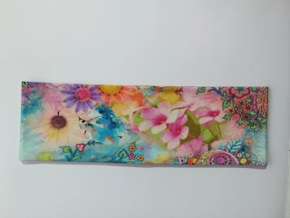 Dvojitá oboustranná čelenka "Barevná zahrada" vel. 54-58cm