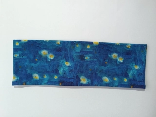 Dvojitá oboustranná čelenka "Modrá noc" vel. 54-58cm