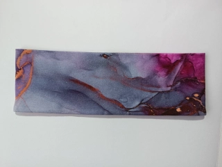 Dvojitá oboustranná čelenka "Šedorůžový mramor" vel. 54-58cm